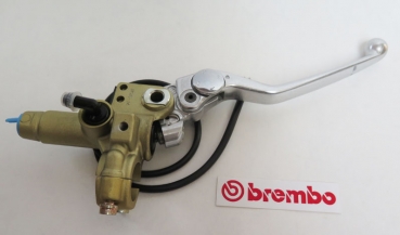 Brembo Handbremspumpe PS 16 ohne Behälter , gold mit einstellbarem Hebel silber